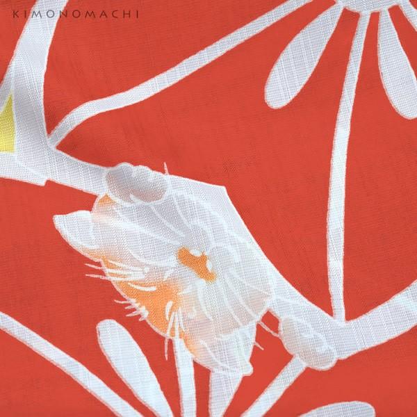 KIMONOMACHI （Prices down）浴衣 レディース 「赤×もえぎ色 お花と猫