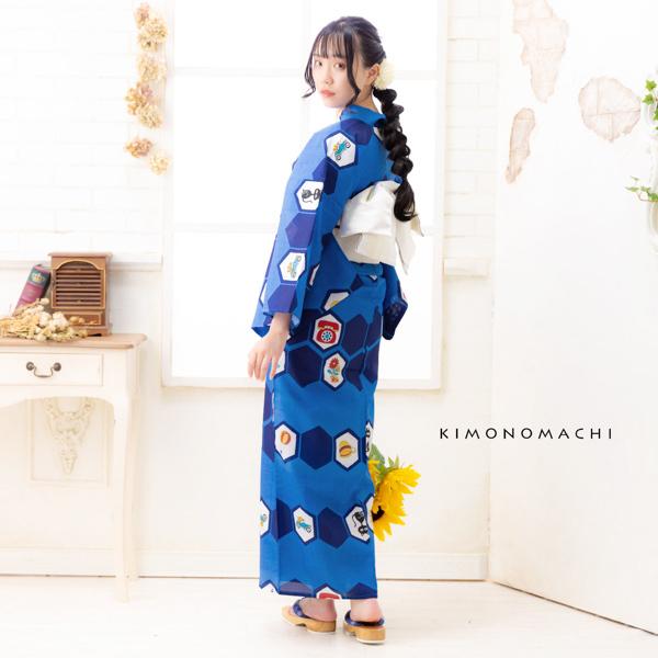 Prices Down 浴衣 レディース ネイビー 薄群青 レトロイラスト ポリエステル フリーサイズss26ykl50 京都きもの町 通販 Yahoo ショッピング