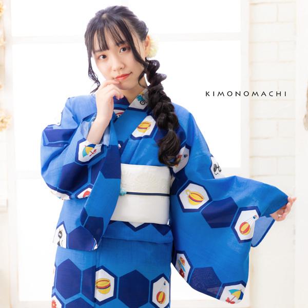 KIMONOMACHI （Prices down）浴衣 レディース 「ネイビー×薄群青