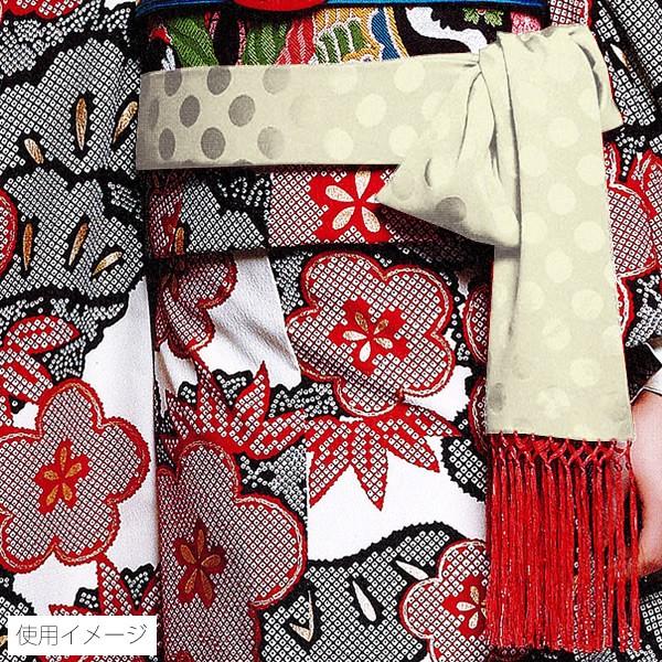 Prices down）成人式 しごき 正絹 「白×赤」日本製 白 赤 ブライダル  