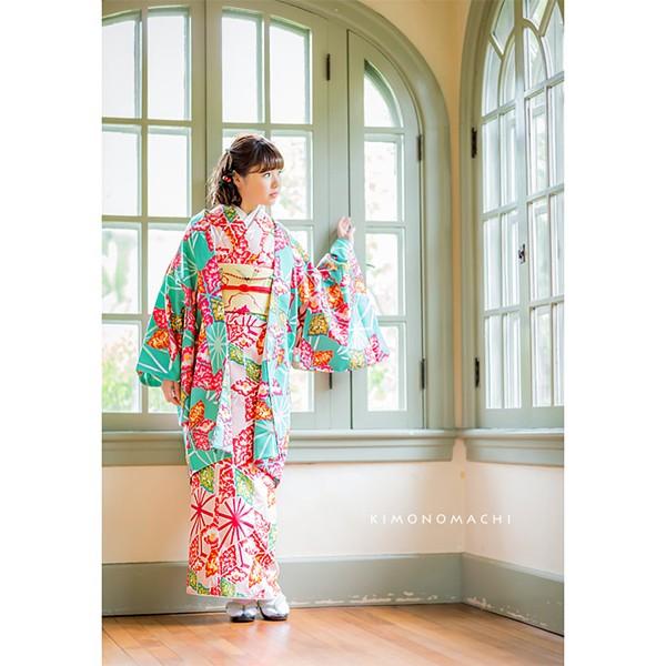 KIMONOMACHI （Prices down）洗える着物 小紋 袷 単品 「スモーキー 