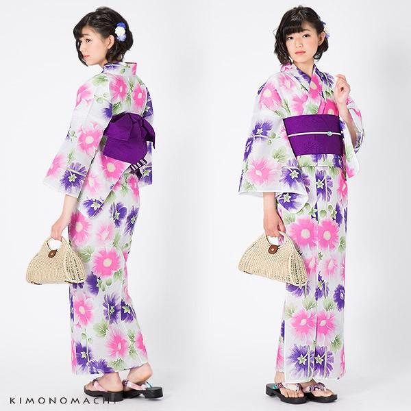 Lina。赤着物まちこ、パープルまちこ＆さちこ 小学生卒業袴ﾚﾝﾀﾙZ179ちはやふるxJAPANSTYLE 赤地桜x紺袴 | 着物