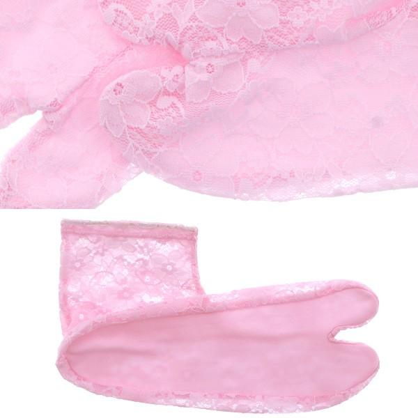 レース お買得 足袋 ピンク フラワー 夏の着物 フルーサイズ 浴衣に 22 5cm 25cm ソックス足袋 洒落足袋