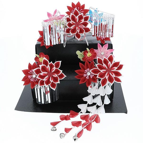 七五三　7歳　お着物セット　　つまみ細工の髪飾りセット つまみ細工 七五三髪飾りセット 蝶々付き 7歳向き | Pay ID