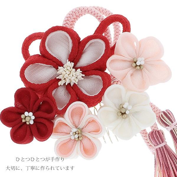 成人式 髪飾り 振袖 2点セット 赤 ピンクのつまみ細工 お花 組紐 房飾り コーム つまみ細工髪飾り お花髪飾り 1795 0438 京都きもの町 通販 Yahoo ショッピング