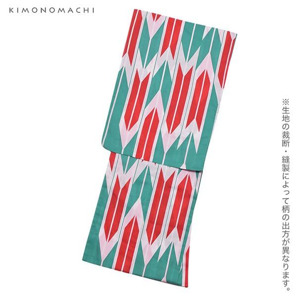 KIMONOMACHI 浴衣 レディース セット オリジナル 「ターコイズ 矢羽