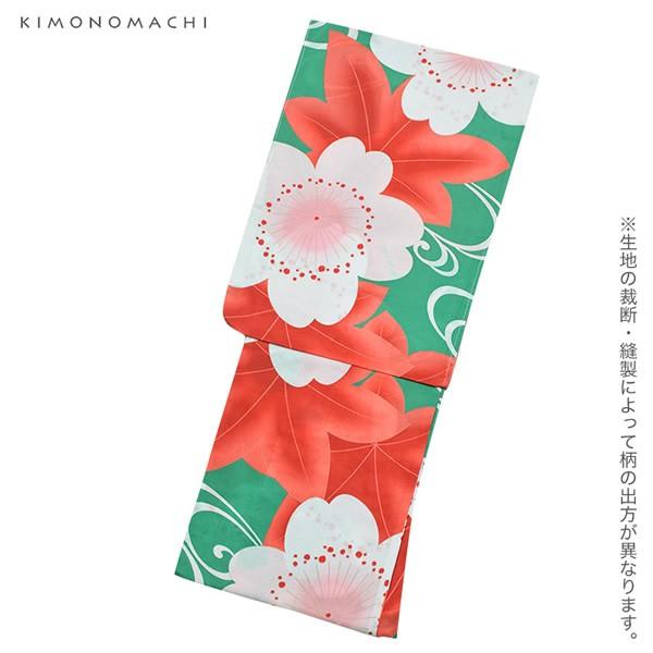 KIMONOMACHI 浴衣 レディース セット オリジナル 「緑色 桜楓