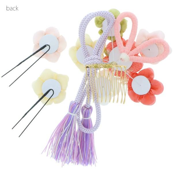 Prices down3）成人式 髪飾り 振袖 3点セット「ピンク系 つまみ細工