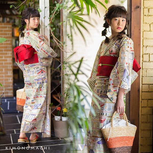 KIMONOMACHI 京都きもの町オリジナル 浴衣セット「カラフル