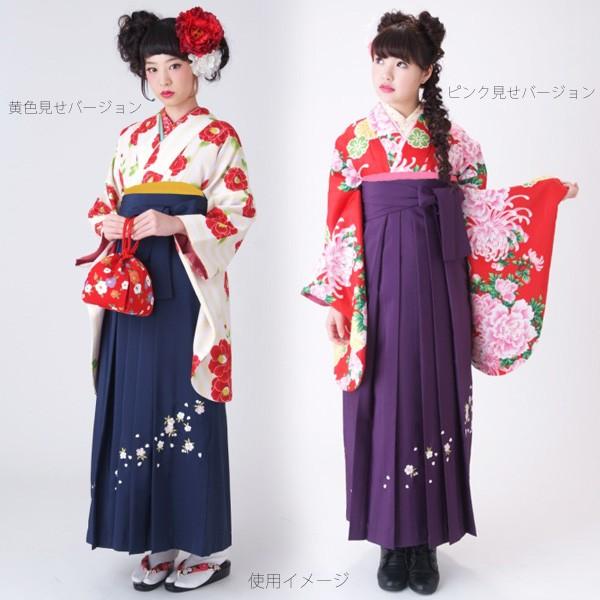 Prices down)卒業式 袴 袴下帯 リバーシブル「千鳥」 赤、緑 Prices down)卒業式 袴 袴下帯 リバーシブル「千鳥」 赤、緑