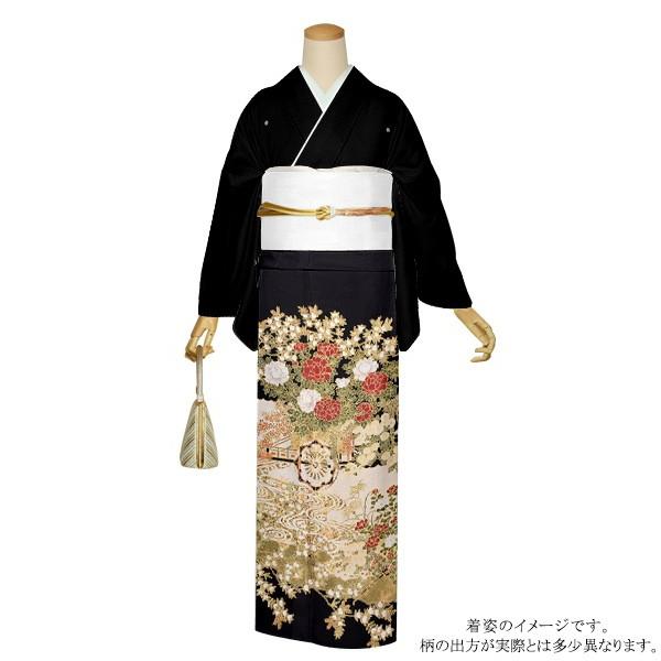 留袖 お仕立て上がり 黒留袖 7点 セット 正絹 流水に花車 紋入れ代 袋帯仕立て代込み 正絹着物 結婚式 京都きもの町 通販 Yahoo ショッピング