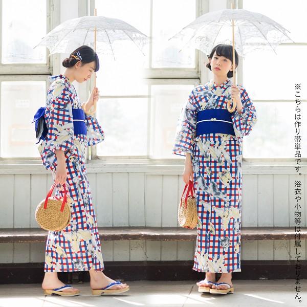 KIMONOMACHI （Prices down2）浴衣 帯 リボンタイプ 結び帯単品「葡萄