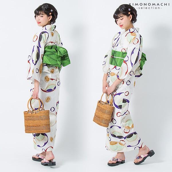 Prices down2）芸艸堂 浴衣単品「白色 梅」UNSODO 桂友同机会 綿