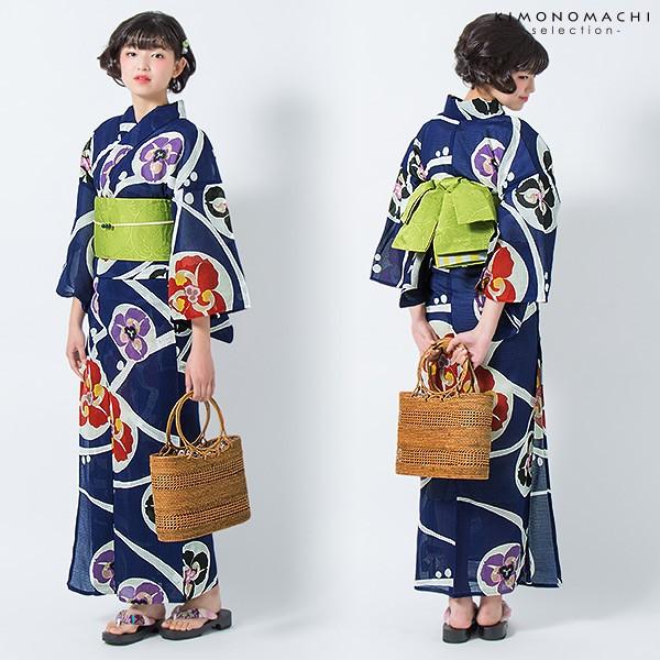 DW-26 浴衣【ANNA SUI】　濃紺色　綿紅梅　花 DW-26 浴衣【ANNA SUI】濃紺色綿紅梅花