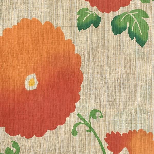 Prices down2）芸艸堂 浴衣単品「オレンジ 菊花」UNSODO 荻野一