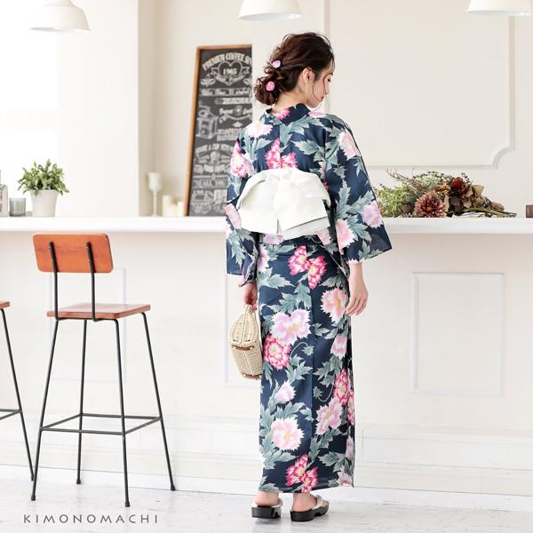 KIMONOMACHI (Prices down)浴衣 レディース 単品 「紺色 芍薬 KIMONOMACHI (Prices down)浴衣 レディース 単品 「紺色 芍薬