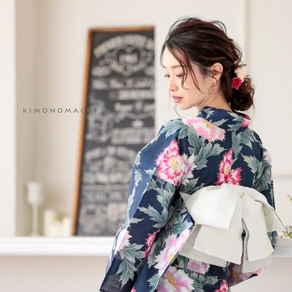 KIMONOMACHI (Prices down)浴衣 レディース 単品 「紺色 芍薬 KIMONOMACHI (Prices down)浴衣 レディース 単品 「紺色 芍薬