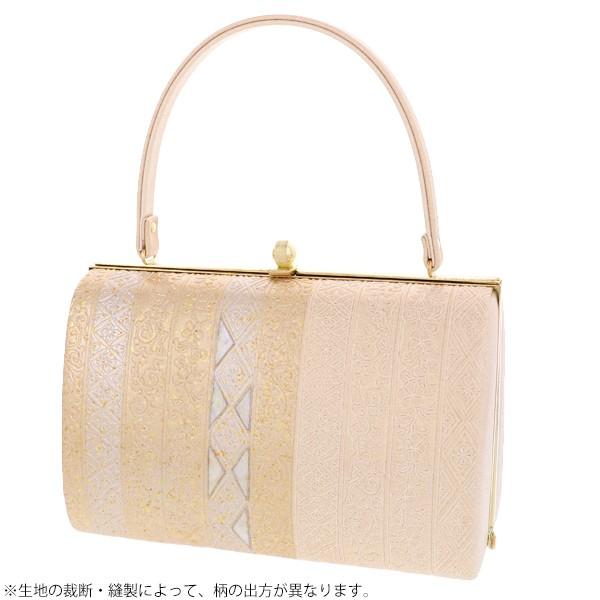 Prices down4）礼装 草履バッグセット「ゴールド 縞に更紗」螺鈿細工 L