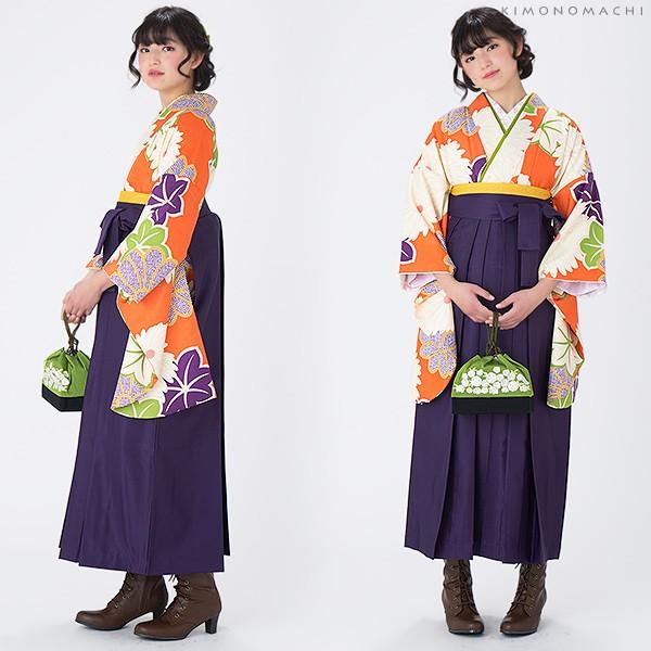 袴3点セット 袴 レンタル 卒業式 2尺袖着物 17点セット kami shibai 古典柄 レトロ