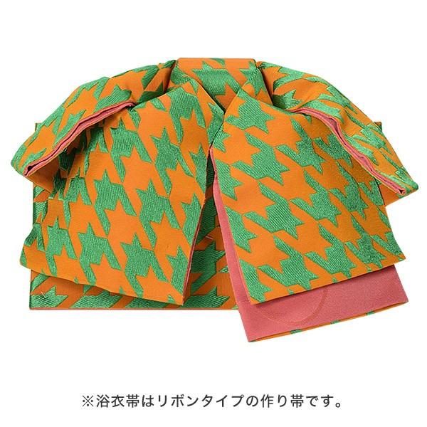 KIMONOMACHI 浴衣 レディース セット 作り帯「ビビッドピンク