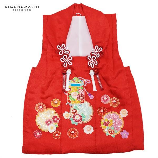 女の子 被布コート単品 赤色 貝桶 雪輪 手描き 3歳児用 お子様被布コート 七五三 都路 Isequipment Cl