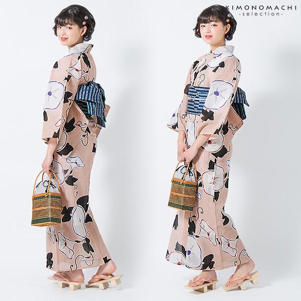 Prices down2）浴衣 レディース セット 芸艸堂 「ピンク 朝顔」UNSODO