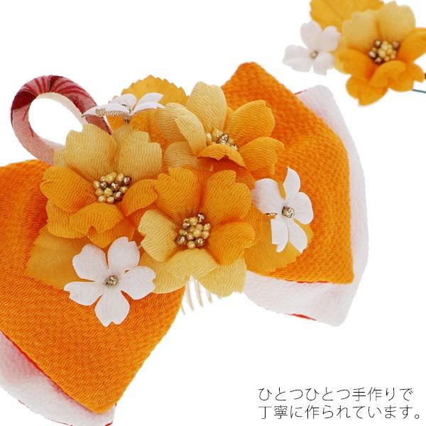 成人式 髪飾り リボン 髪飾り2点セット 山吹色 リボンとお花 リボンコーム リボン髪飾り お花髪飾り 成人式袴に 1357 Ss2106wkk10 京都きもの町 通販 Yahoo ショッピング