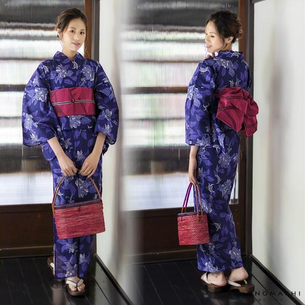 HANAE MORI （Prices down2）浴衣 レディース 単品 「鉄紺色 蝶