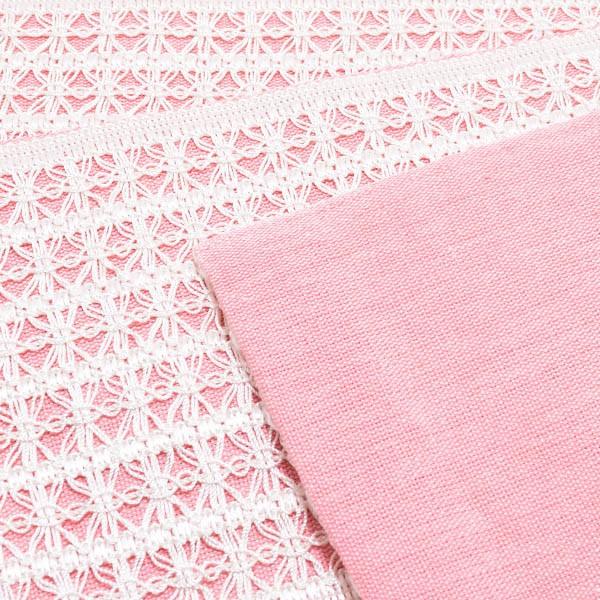 レース 半幅帯 人気海外一番 ピンク 夏着物 夏帯 浴衣帯 麻帯 浴衣に