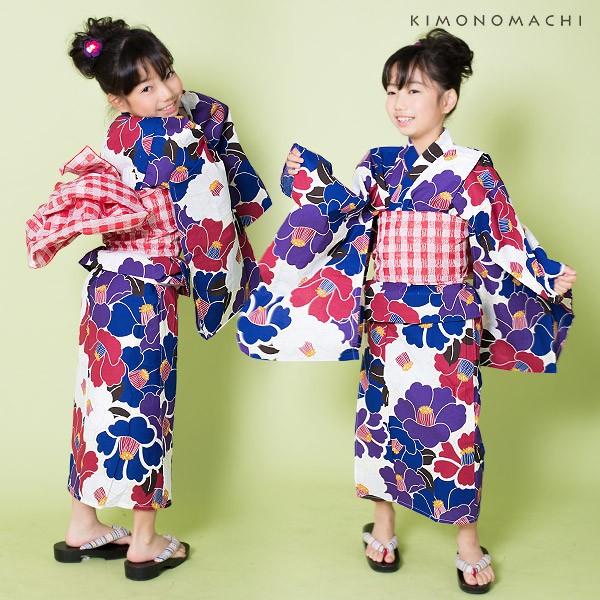 KIMONOMACHI 爆買 浴衣 子供 セット 女の子 レトロ 浴衣セット