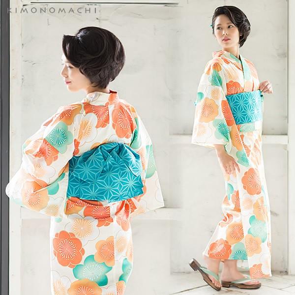 【限定値下げ】大塚呉服店 すずらん柄浴衣(ミントオレンジ) 大塚呉服店オリジナル浴衣 すずらん ミントオレンジ