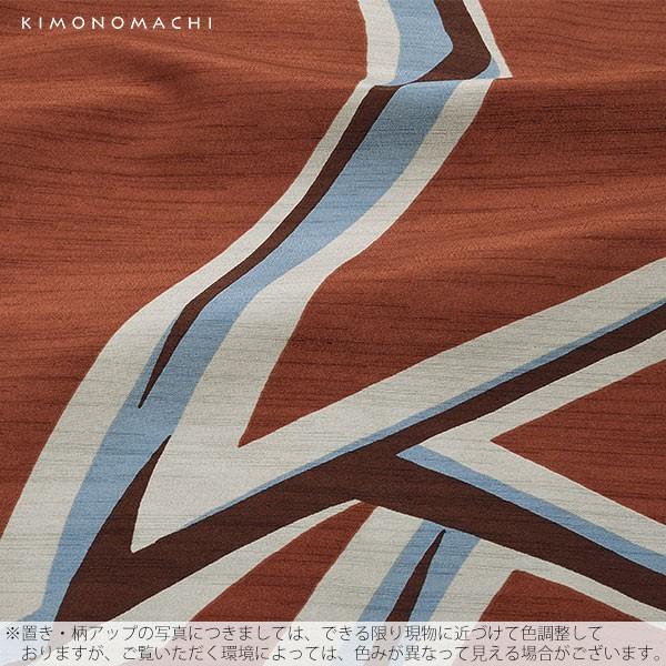 洗える着物 メンズ 男性 単衣着物 ポリエステル 「ジグザグ 茶」 S/M/L/LL/3L 男着物単品 着物 男性用 単衣着物単品 紳士着物 メンズ着物 きもの kimono 【メール便不可】