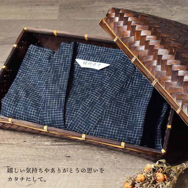 楊柳甚平セット メンズ 京都きもの町 竹籠小 セット内容紹介