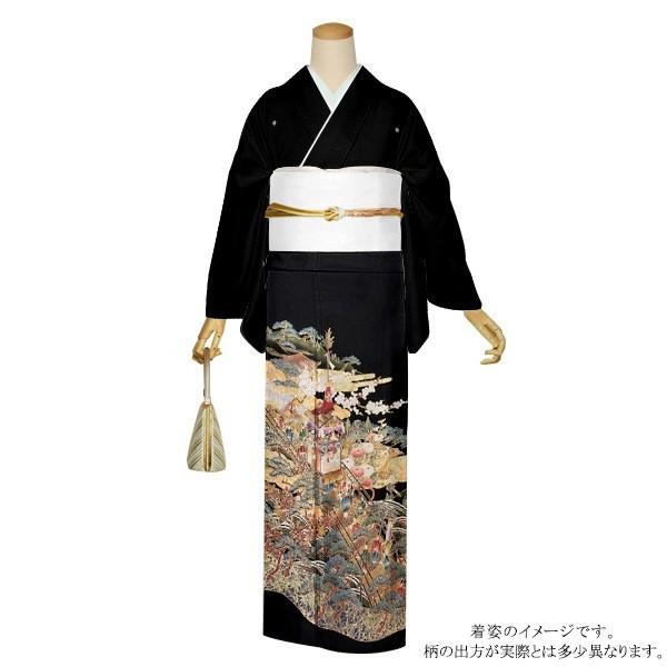 留袖 袷 黒留袖 お仕立て上がり 単品「御所解き」 紋入れ代込み 正絹 着物 留袖 結婚式 新郎母 新婦母 礼装 購入<T>