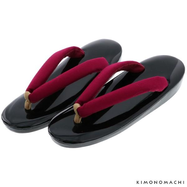 ウレタン 草履単品「エンジ色」女性草履 M、L、LLサイズ 京都きもの町 