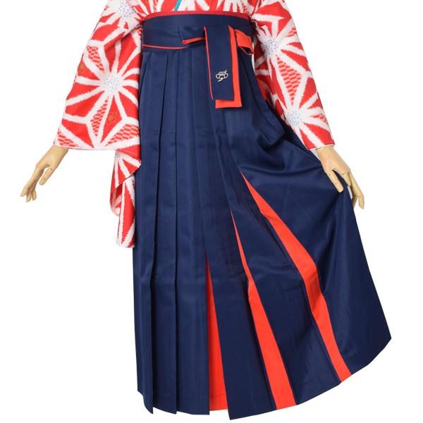 【Prices down】二色 女性袴単品「赤×紺」SS、S、M、L、2L 5サイズss2512hkm25 KIMONOMACHI （Prices down2）卒業式 袴 大学生 小学生 バイカラー 二
