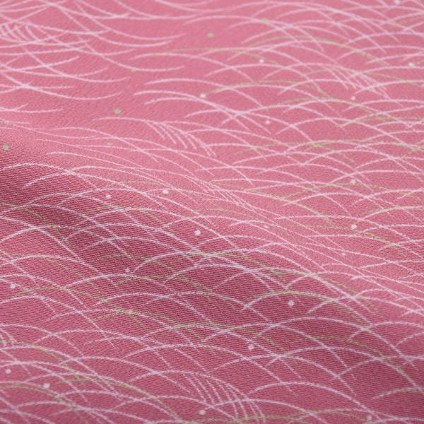 洗える着物 単衣 着物 単品「紅藤色 露芝」 Mサイズ カジュアル着物