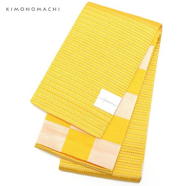 KIMONOMACHI （Prices down2）浴衣 帯 「リバーシブル 市松 イエロー