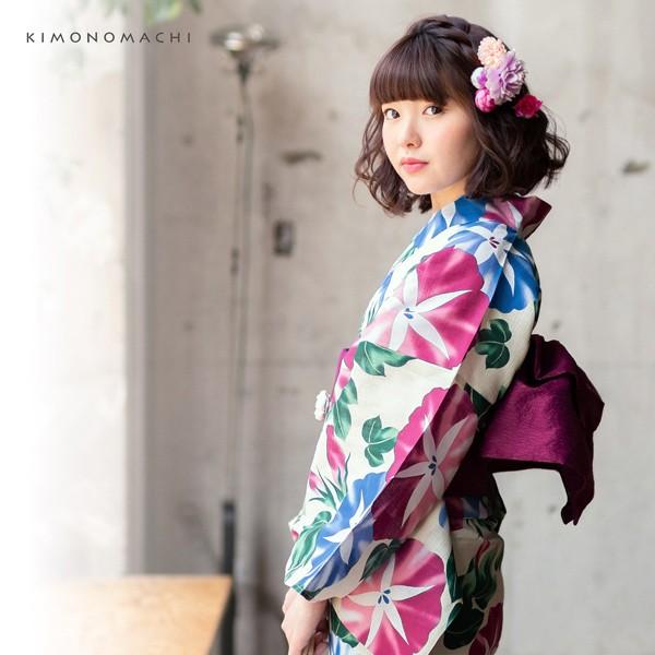 KIMONOMACHI （Prices down2）浴衣 レディース 単品 「朝顔 青と紫