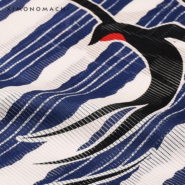 KIMONOMACHI （Prices down）浴衣 レディース 「縞にツバメ 紺