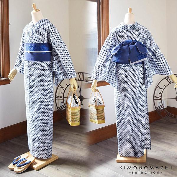 浴衣 レディース 絞り 単品 お仕立て上がり「総ぐも」流水菊 有松絞り