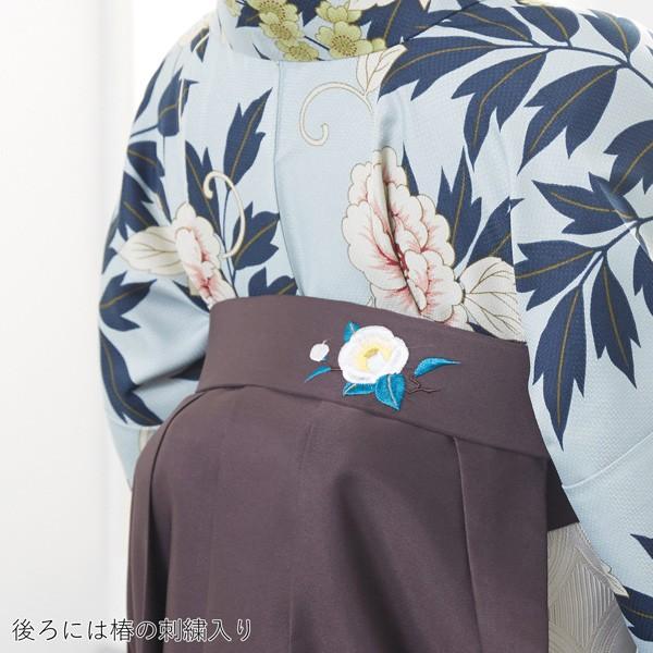 卒業式 袴 単品 「アンティークブラウン 椿の刺繍」 卒業式 袴 レディース 行燈袴 SS/2S・S・M・L・LL/2Lサイズ 女の子袴 女性用袴単品 【メール便不可】