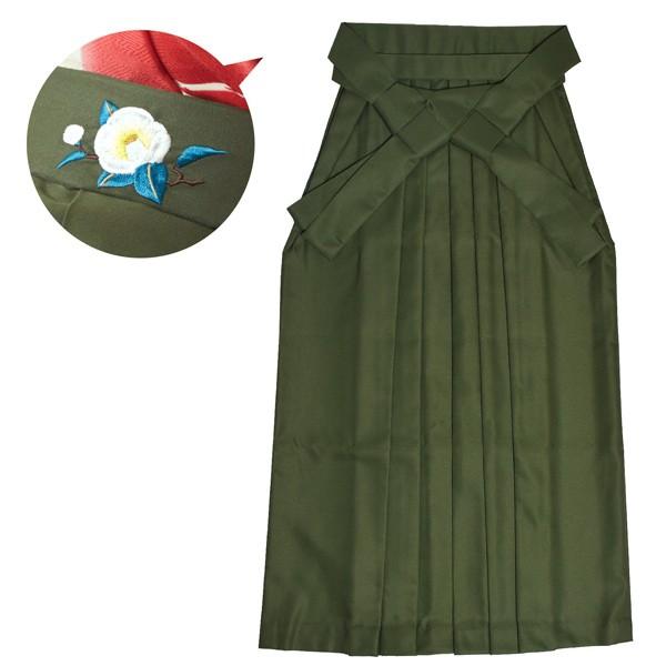 KIMONOMACHI 卒業式 袴 大学生 小学生 レトロ 単品「抹茶 椿の刺繍