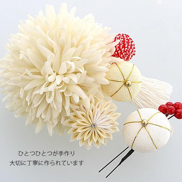 成人式 髪飾り 白 2点セット「白（No.53128白)」振袖 花 袴 卒業式