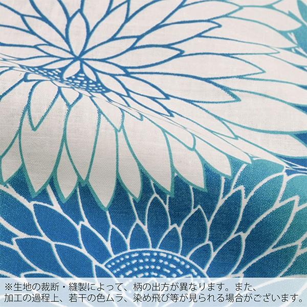 浴衣 セット レディース 大人 浴衣セット 浴衣3点セット（浴衣＋帯＋下駄） 「ブルー丸菊＋兵児帯イエロー」 花火大会 夏祭り 女性用 女性浴衣 ゆかた 【メール便不可】