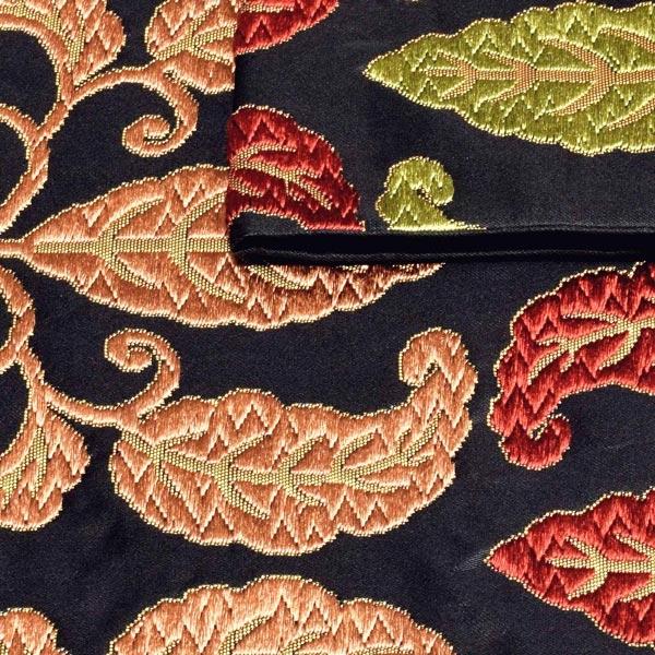 Prices down2)唐織袋帯 「黒地 柏」錦工芸謹製 六通柄 日本製 Prices down2)唐織袋帯 「黒地 柏」錦工芸謹製 六通柄 日本製