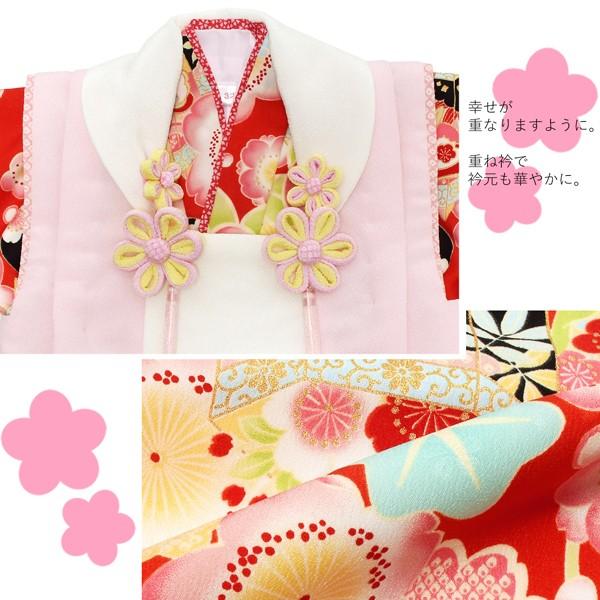 七五三 乙葉 刺繍 三歳 3歳 女の子 着物（被布コート）セット4500【中古】 七五三 乙葉 刺繍 三歳 3歳 女の子 着物（被布コート）セット