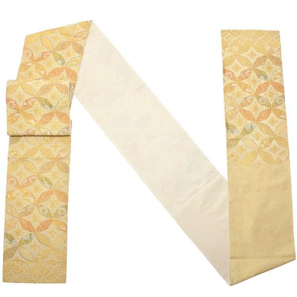 Prices down2）礼装 袋帯 フォーマル「生成り色地 華七宝」日本製
