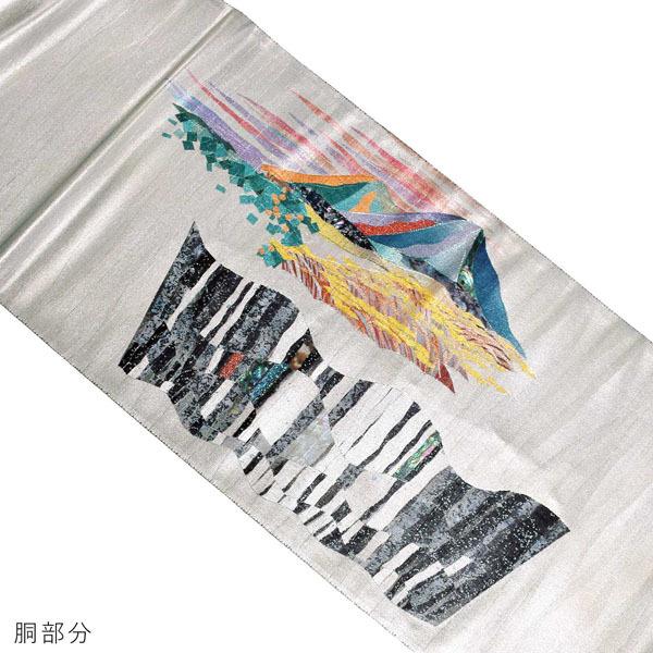 Prices down2）帯 礼装 袋帯 貴秀螺鈿「螺鈿 シルバー 山水に