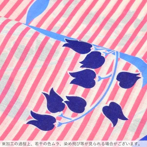 浴衣 レディース 単品 「白×ピンク、ストライプ スズラン」 フリーサイズ レトロ モダン 大人柄 女性浴衣単品 女浴衣 ゆかた yukata 【メール便不可】